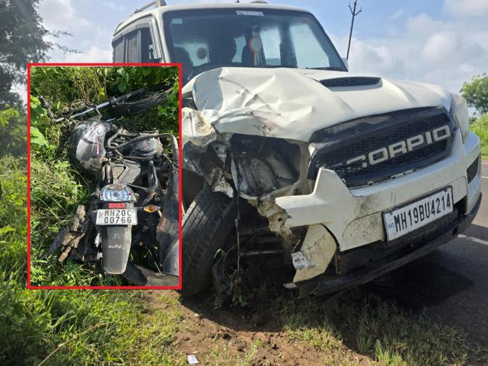 A child, along with his wife, met a tragic end in a 'wrong side' jeep collision; Thrill on Gangapur-Vaijapur road! | 'राँग साईड' जीपच्या धडकेत पती-पत्नीसह चिमुकल्याचा करुण अंत; गंगापूर-वैजापूर रोडवर थरार! A child, along with his wife, met a tragic end in a 'wrong side' jeep collision; Thrill on Gangapur-Vaijapur road! | 'राँग साईड' जीपच्या धडकेत पती-पत्नीसह चिमुकल्याचा करुण अंत; गंगापूर-वैजापूर रोडवर थरार!