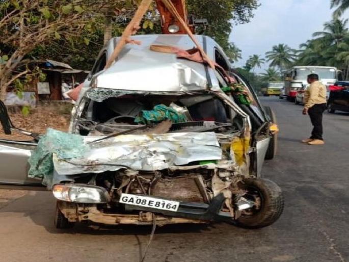 Two died at karwar accidant | कारवार येथे भीषण अपघातात ओर्लीच्या दाम्पत्याचा मृत्यू Two died at karwar accidant | कारवार येथे भीषण अपघातात ओर्लीच्या दाम्पत्याचा मृत्यू