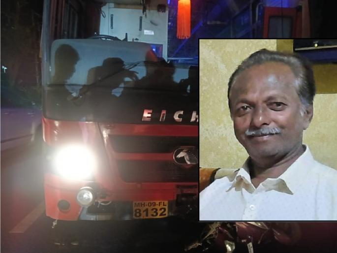 One killed in ST bus collision in Kalamba Kolhapur | Kolhapur Accident News: पत्नीसमोरच एसटी बसने चिरडले, पती जागीच ठार; ऐन दिवाळीत कुटुंबावर दुःखाचा डोंगर One killed in ST bus collision in Kalamba Kolhapur | Kolhapur Accident News: पत्नीसमोरच एसटी बसने चिरडले, पती जागीच ठार; ऐन दिवाळीत कुटुंबावर दुःखाचा डोंगर
