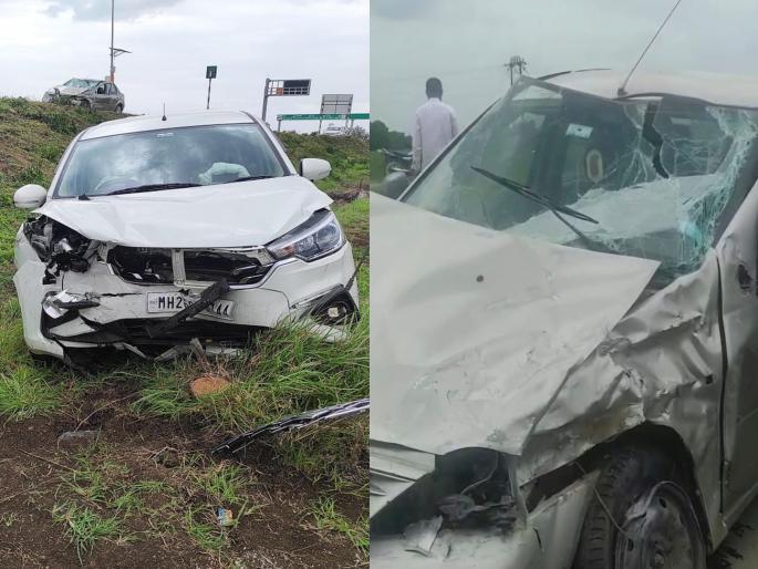 Accident on Nagpur-Ratnagiri National Highway; Car tires burst, eight injured, devotees saved by airbag | नागपूर-रत्नागिरी राष्ट्रीय महामार्गावर अपघात; कारचे टायर फुटले, आठ जण जखमी, एअर बॅगमुळे भाविक बचावले Accident on Nagpur-Ratnagiri National Highway; Car tires burst, eight injured, devotees saved by airbag | नागपूर-रत्नागिरी राष्ट्रीय महामार्गावर अपघात; कारचे टायर फुटले, आठ जण जखमी, एअर बॅगमुळे भाविक बचावले