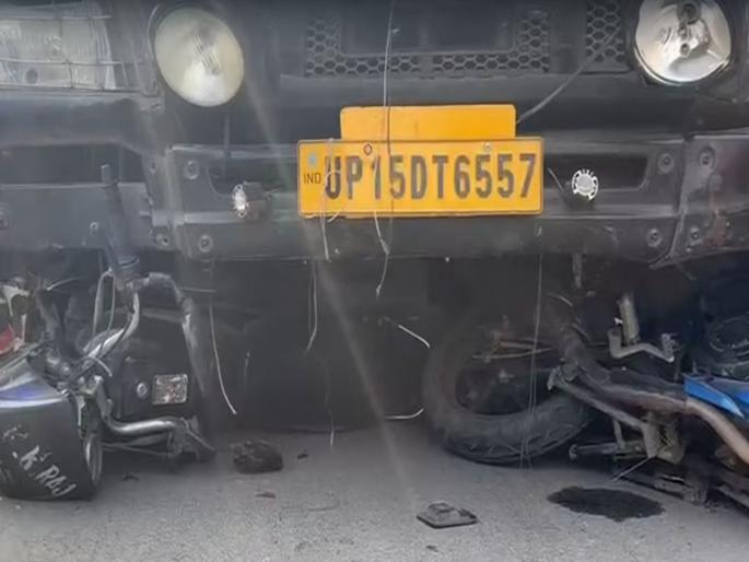 Highway becomes death road, speeding truck hits 8 two-wheelers, 5 people die on the spot | महामार्ग बनला मृत्युमार्ग, भरधाव ट्रकची ८ दुचाकींना धडक, ५ जणांचा जागीच मृत्यू 
