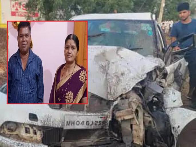 Couple in car killed on the spot in collision with Shivshahi; Son and daughter-in-law seriously injured | दुचाकीला वाचविताना शिवशाहीची कारला धडक; मुलासमोर आई-वडिलांचा मृत्यू Couple in car killed on the spot in collision with Shivshahi; Son and daughter-in-law seriously injured | दुचाकीला वाचविताना शिवशाहीची कारला धडक; मुलासमोर आई-वडिलांचा मृत्यू