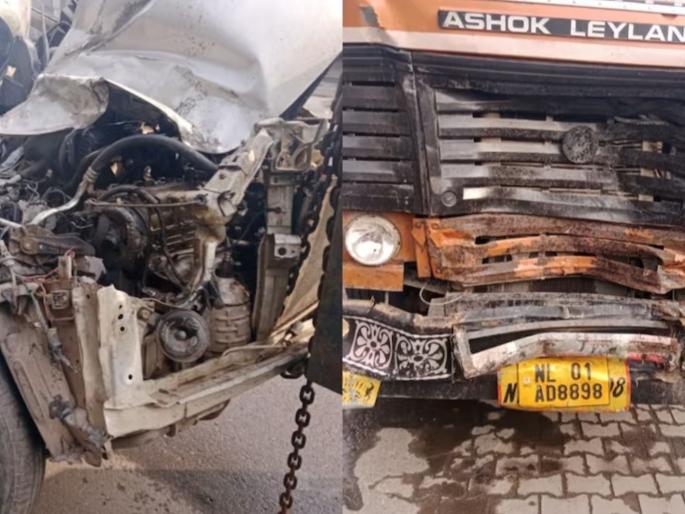 delhi truck hits car after hitting divider on badarpur flyover 3 killed | लग्नावरून परत येताना काळाचा घाला; ट्रकची कारला धडक, तिघांचा मृत्यू, 4 जण जखमी delhi truck hits car after hitting divider on badarpur flyover 3 killed | लग्नावरून परत येताना काळाचा घाला; ट्रकची कारला धडक, तिघांचा मृत्यू, 4 जण जखमी