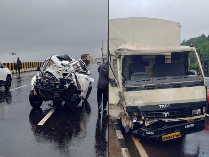 'Dev Tari Ayah Kon Mari' Proposition on Juari Bridge; Car-tempo fatal accident; Both drivers narrowly escaped | जुआरी पूलावर ‘देव तारी त्याला कोण मारी’ची प्रचिती; कार-टेंम्पोचा भीषण अपघात; दोन्ही चालक थोडक्यात बचावले 'Dev Tari Ayah Kon Mari' Proposition on Juari Bridge; Car-tempo fatal accident; Both drivers narrowly escaped | जुआरी पूलावर ‘देव तारी त्याला कोण मारी’ची प्रचिती; कार-टेंम्पोचा भीषण अपघात; दोन्ही चालक थोडक्यात बचावले