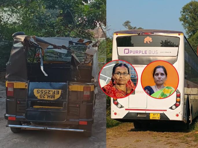 Horrific accident in Chhatrapati Sambhajinagar; Open trunk of travel car cuts off rickshaw; Two women die | ट्रॅव्हलच्या उघड्या डिक्कीने रिक्षा कापून काढला, दोघींचा मृत्यू; छत्रपती संभाजीनगरातील घटना Horrific accident in Chhatrapati Sambhajinagar; Open trunk of travel car cuts off rickshaw; Two women die | ट्रॅव्हलच्या उघड्या डिक्कीने रिक्षा कापून काढला, दोघींचा मृत्यू; छत्रपती संभाजीनगरातील घटना