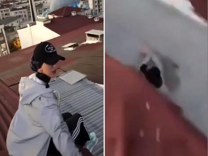 Famous tiktoker was taking selfie on rooftop but fall from one sixty feet in Turkey | सेल्फी घेण्याच्या नादात १६० फूट उंचावरून खाली पडली सोशल मीडिया स्टार आणि.... Famous tiktoker was taking selfie on rooftop but fall from one sixty feet in Turkey | सेल्फी घेण्याच्या नादात १६० फूट उंचावरून खाली पडली सोशल मीडिया स्टार आणि....