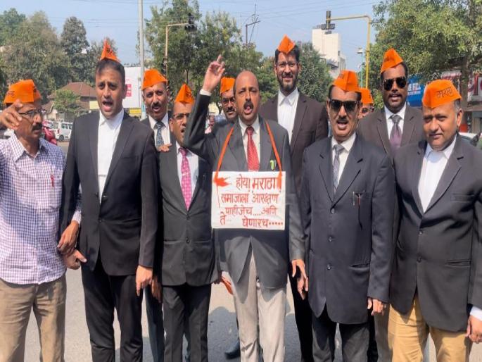 Black coat will be hung on pegs for Maratha reservation says Pratap Jadhav | मराठा आरक्षणासाठी वेळप्रसंगी काळा कोट खुंटीवर टांगू - प्रताप जाधव Black coat will be hung on pegs for Maratha reservation says Pratap Jadhav | मराठा आरक्षणासाठी वेळप्रसंगी काळा कोट खुंटीवर टांगू - प्रताप जाधव