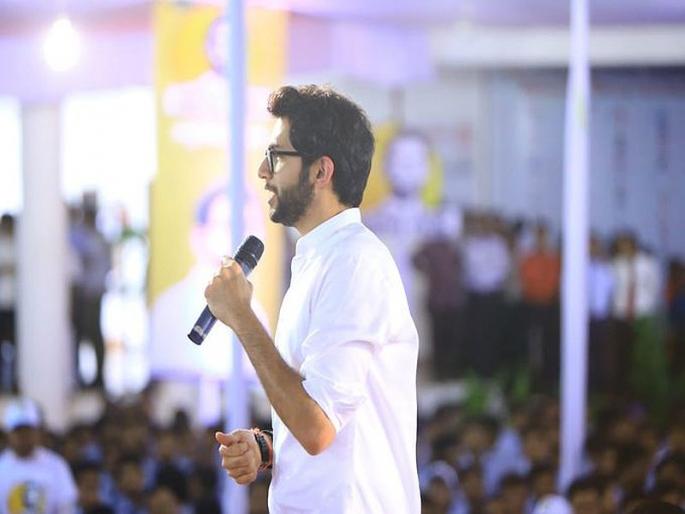 Aditya Thackeray's answer to the Sena-BJP alliance question, 'I am too young' | 'मी अगदी छोटा आहे', पत्रकारांच्या 'या' प्रश्नावर आदित्य ठाकरेंचं छोटंसं उत्तर Aditya Thackeray's answer to the Sena-BJP alliance question, 'I am too young' | 'मी अगदी छोटा आहे', पत्रकारांच्या 'या' प्रश्नावर आदित्य ठाकरेंचं छोटंसं उत्तर