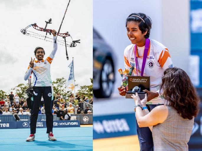 Satara daughter Aditi Gopichand Swamy won the gold medal in the World Archery Championship | वर्ल्ड चॅम्पियन अदितीचा आशियाई स्पर्धेत सुवर्ण जिंकण्याचा निर्धार; राष्ट्रगीतावेळी झाली भावूक