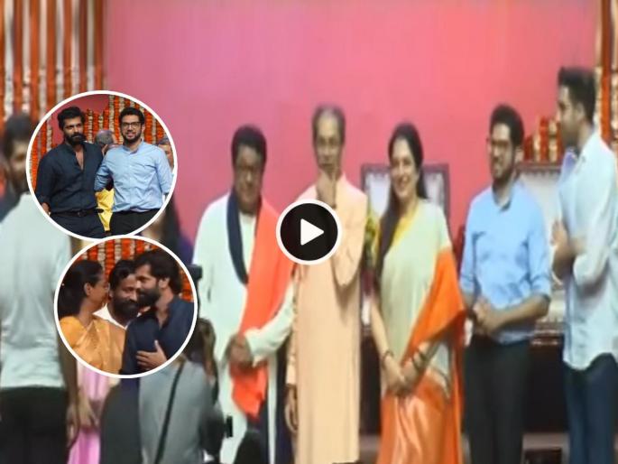 marathi vijay melava Aditya thackeray near Raj Thackeray Amit thackeray near Uddhav Thackeray Supriya Sule brought together Watch Video | राज ठाकरेंजवळ आदित्य, उद्धव ठाकरेंजवळ अमित, सुप्रिया सुळेंनी एकत्र आणलं; पाहा Video marathi vijay melava Aditya thackeray near Raj Thackeray Amit thackeray near Uddhav Thackeray Supriya Sule brought together Watch Video | राज ठाकरेंजवळ आदित्य, उद्धव ठाकरेंजवळ अमित, सुप्रिया सुळेंनी एकत्र आणलं; पाहा Video