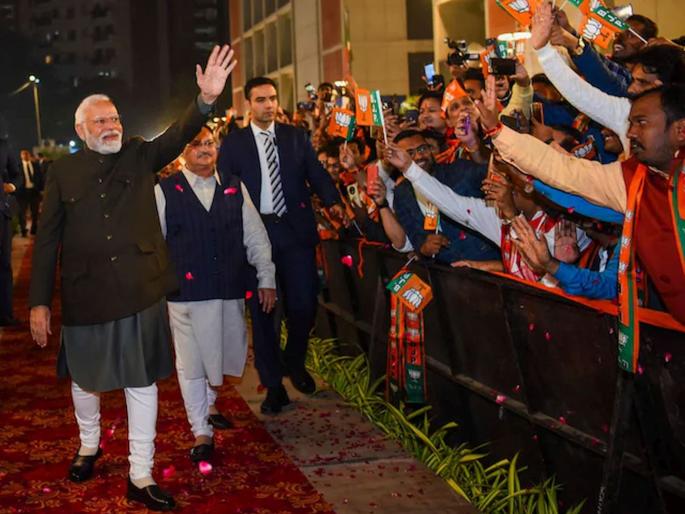 State reports, election survey boosts BJP enthusiasm; Claim to form the government for the third time | राज्याचे अहवाल, निवडणूक सर्वेक्षणामुळे भाजपमध्ये उत्साह; तिसऱ्यांदा सरकार स्थापन करण्याचा दावा