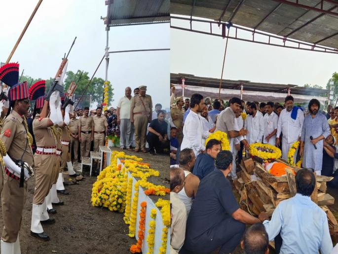 Funeral of Vinayak Mete with state honors, merges in panchatva | लोक'नायका'ला साश्रूनयनांनी निरोप; विनायक मेटे पंचत्वात विलीन, शासकीय इतमामात अंत्यसंस्कार