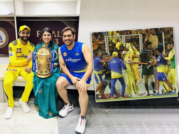  After winning the final match of IPL 2023, Ravindra Jadeja made a tweet for MS Dhoni which is going viral on social media  | माही भाईसाठी कायपण...! 'मॅचविनर' जडेजाच्या पोस्टनं चाहत्यांची जिंकली मनं