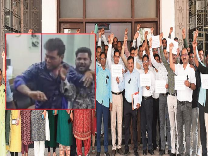 Activists create chaos in the cabin of the executive director of Godavari Corporation | गोदावरी महामंडळाच्या कार्यकारी संचालकाच्या केबिनमध्ये कार्यकर्त्यांचा गोंधळ