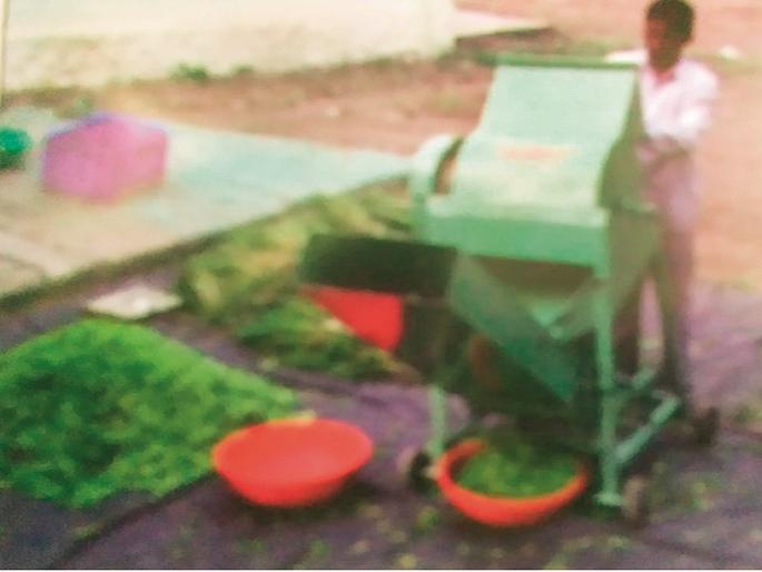 Grassroot Innovator: ... Now remove the fibers of gram through machine | ग्रासरूट इनोव्हेटर : ...आता हरभऱ्याचे टरफल काढा मशीनने