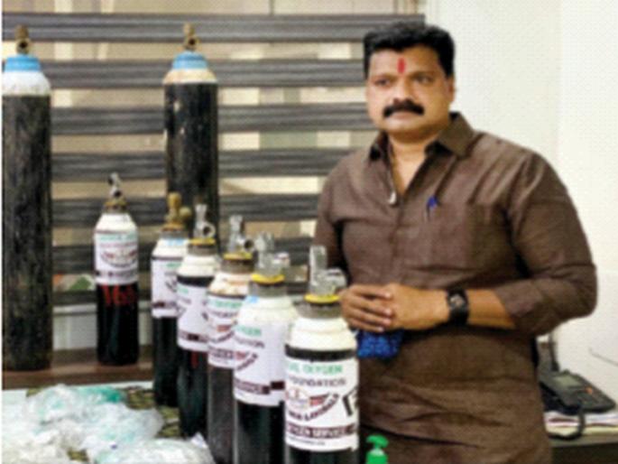 Oxygen service saves hundreds of patients | ऑक्सिजन सेवेमुळे शेकडो रुग्णांना जीवनदान, विनामूल्य सेवा : पाटील यांचा उपक्रम