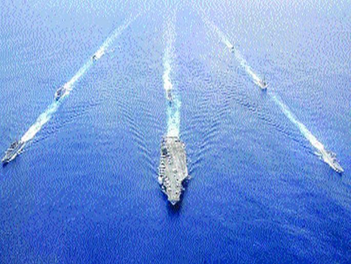 Another powerful US supercarrier boat enters for war games | अमेरिकेची आणखी शक्तिशाली सुपरकॅरिअर नौका युद्ध सरावासाठी दाखल