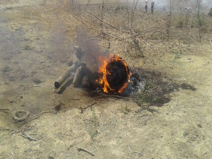 Mig 27 Upg Aircraft On A Routine Mission From Jodhpur Crashed | जोधपूरमध्ये वायुसेनेचे मिग 27 लढाऊ विमान कोसळलं Mig 27 Upg Aircraft On A Routine Mission From Jodhpur Crashed | जोधपूरमध्ये वायुसेनेचे मिग 27 लढाऊ विमान कोसळलं