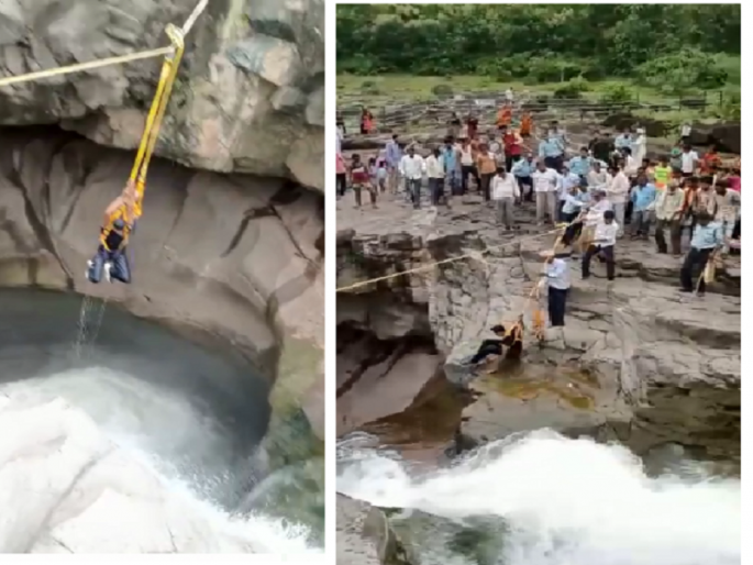 collapsed from the Ajintha viewpoint while taking selfie, young man falls into Ajanta cave's Saptakunda | हव्यातशा सेल्फिचा मोह नडला; तरुण अजिंठा लेणीतील सप्तकुंडात कोसळला collapsed from the Ajintha viewpoint while taking selfie, young man falls into Ajanta cave's Saptakunda | हव्यातशा सेल्फिचा मोह नडला; तरुण अजिंठा लेणीतील सप्तकुंडात कोसळला