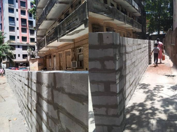 Occupancy of residents prevented by developer; | विकासकाने अडविली रहिवाशांची वहिवाट; आयुक्तांनी कारवाईचे आश्वासन देऊनही अधिकारी कारवाई करेनात Occupancy of residents prevented by developer; | विकासकाने अडविली रहिवाशांची वहिवाट; आयुक्तांनी कारवाईचे आश्वासन देऊनही अधिकारी कारवाई करेनात