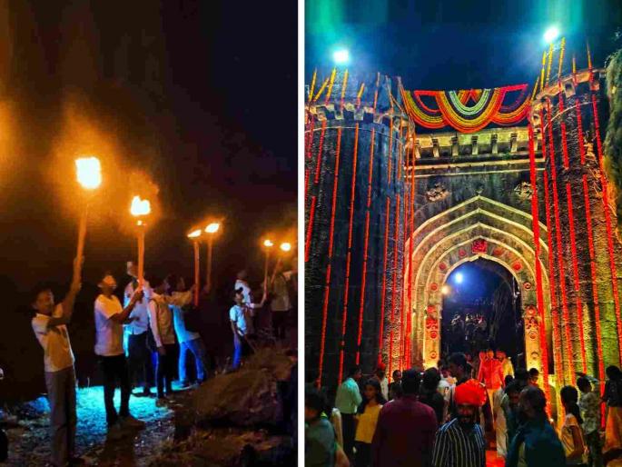 Ajinkyatara lightened up resounded with traditional instruments and the roar of hails of Chhatrapati Shivaji Maharaj at Mashal Mahotsav at Satara | 'अजिंक्यतारा' लखलखला! मशाल महोत्सवात पारंपरिक वाद्यं अन् शिवगर्जनांनी आसमंत दणाणला! Ajinkyatara lightened up resounded with traditional instruments and the roar of hails of Chhatrapati Shivaji Maharaj at Mashal Mahotsav at Satara | 'अजिंक्यतारा' लखलखला! मशाल महोत्सवात पारंपरिक वाद्यं अन् शिवगर्जनांनी आसमंत दणाणला!