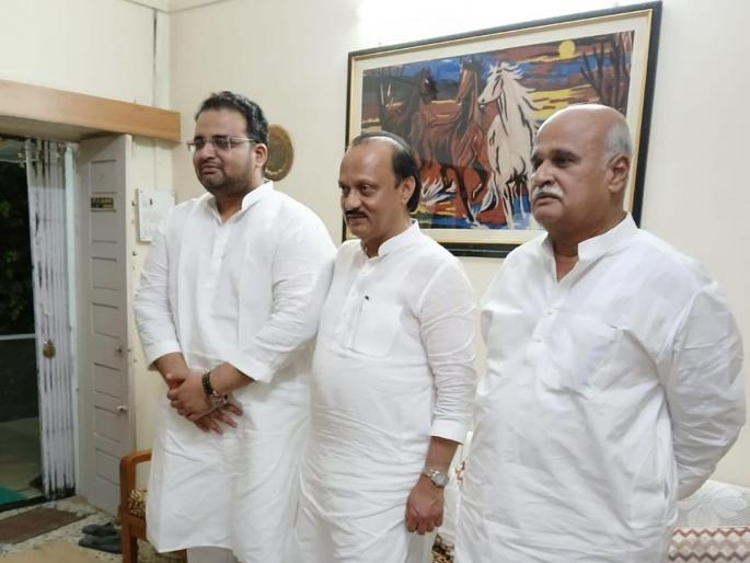Ajit Pawar's calculations in the constituency; 'Dinner Diplomacy' with oppressive fathers and sons | अजित पवारांची मतदार संघात बेरजेची गणिते; जाचक पितापुत्रांसमवेत ‘डिनर डिप्लोमसी’ Ajit Pawar's calculations in the constituency; 'Dinner Diplomacy' with oppressive fathers and sons | अजित पवारांची मतदार संघात बेरजेची गणिते; जाचक पितापुत्रांसमवेत ‘डिनर डिप्लोमसी’