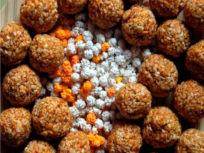 Prices of jaggery, sesame and sugar rose by five per cent | गूळ, तीळ, साखरेचे भाव पाच टक्क्यांनी वाढले Prices of jaggery, sesame and sugar rose by five per cent | गूळ, तीळ, साखरेचे भाव पाच टक्क्यांनी वाढले