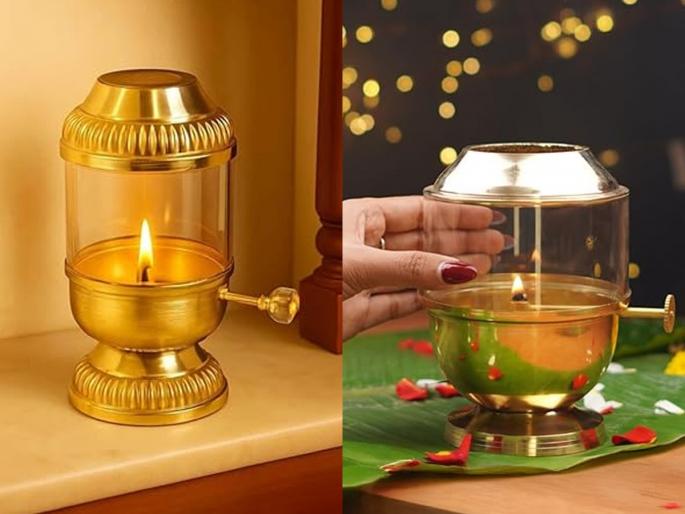 akhand diya for Navratri, product review for Navratri akhand diya, akhand diya shopping at low price  | नवरात्रीसाठी अखंड दिवा घ्यायचा? बघा २ सुंदर पर्याय- वात वर घेताना दिवा विझण्याची भीतीच नाही