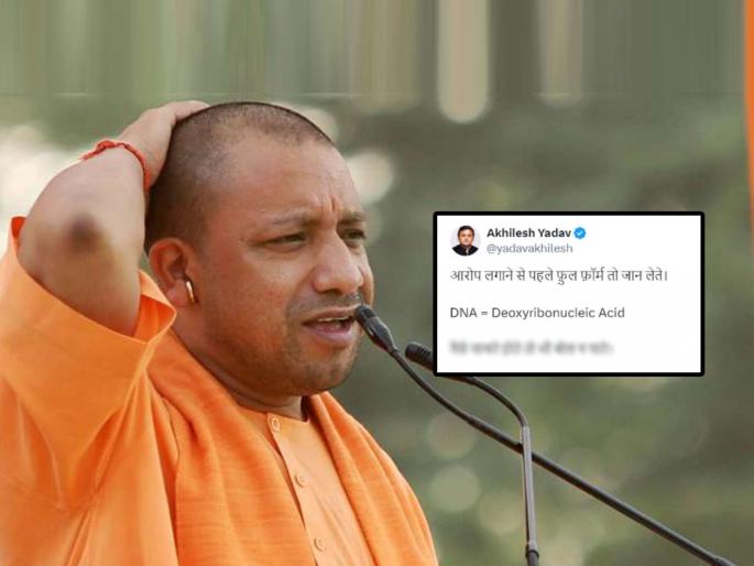 Akhilesh Yadav trolls Yogi Adityanath by saying he should understand full form of DNA | Akhilesh Yadav vs Yogi Adityanath: "DNAचा फुलफॉर्म तरी समजून घ्यायचा, माहिती असता तरीही..."; अखिलेश यांचा योगींना टोला Akhilesh Yadav trolls Yogi Adityanath by saying he should understand full form of DNA | Akhilesh Yadav vs Yogi Adityanath: "DNAचा फुलफॉर्म तरी समजून घ्यायचा, माहिती असता तरीही..."; अखिलेश यांचा योगींना टोला