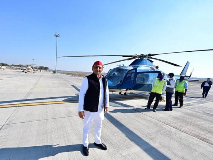 Akhilesh Yadav helicopter is not being allowed to take off from Delhi to Muzaffarnagar; SP chief alleges conspiracy of BJP uttar pradesh election 2022 | Akhilesh Yadav: भाजपचा नेता आत्ताच गेला, पण माझे हेलिकॉप्टर रोखलेय; अखिलेश यादव यांचा गंभीर आरोप Akhilesh Yadav helicopter is not being allowed to take off from Delhi to Muzaffarnagar; SP chief alleges conspiracy of BJP uttar pradesh election 2022 | Akhilesh Yadav: भाजपचा नेता आत्ताच गेला, पण माझे हेलिकॉप्टर रोखलेय; अखिलेश यादव यांचा गंभीर आरोप