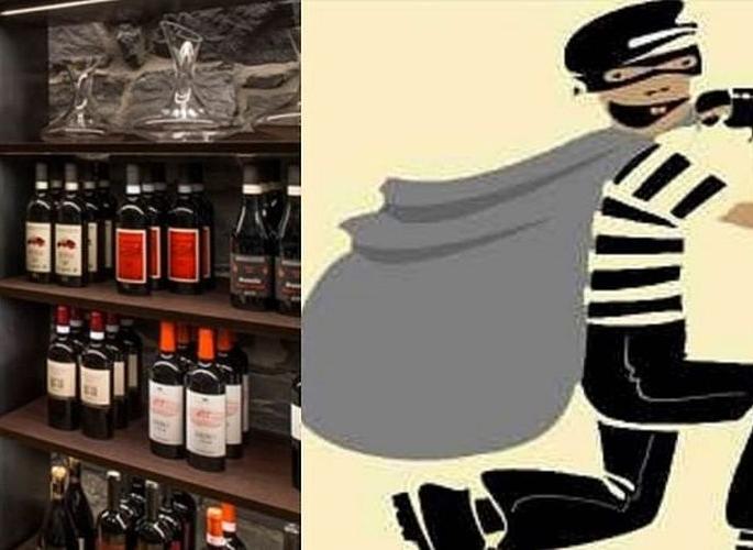 Broke into a wine bar and stole lakhs of liquor | वाईन बार फाेडून दाेन लाखांची दारू पळविली