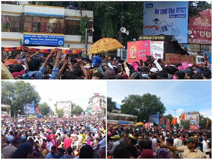 'First Ganapati Kasba Ganapati...' arrival of the first Shri Kasba Ganapati at Alka Chowk | 'पहिला गणपती कसबा गणपती...' मानाचा पहिला श्री कसबा गणपतीचे अलका चौकात आगमन 'First Ganapati Kasba Ganapati...' arrival of the first Shri Kasba Ganapati at Alka Chowk | 'पहिला गणपती कसबा गणपती...' मानाचा पहिला श्री कसबा गणपतीचे अलका चौकात आगमन