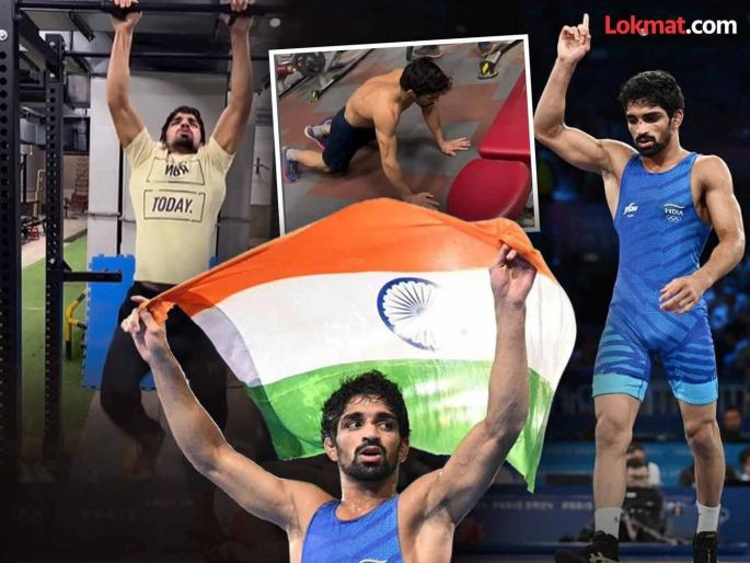 How Aman Sehrawat Lost More Than 4 kgs In 10 Hours To Be Ready For Bronze medal Match | विनेश प्रमाणे अमन सेहरावतचंही वाढलं होतं वजन; १० तासांत ४.६ Kg वजन कमी करून जिंकलं ब्राँझ मेडल How Aman Sehrawat Lost More Than 4 kgs In 10 Hours To Be Ready For Bronze medal Match | विनेश प्रमाणे अमन सेहरावतचंही वाढलं होतं वजन; १० तासांत ४.६ Kg वजन कमी करून जिंकलं ब्राँझ मेडल