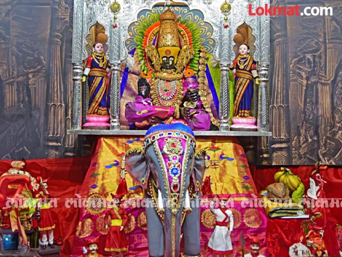 On the occasion of Panchami during the Navratri festival a puja was built in the Ambari of Ambabai in Kolhapur | Navratri २०२५: पंचमीनिमित्त कोल्हापुरातील अंबाबाईची अंबारीतील पूजा On the occasion of Panchami during the Navratri festival a puja was built in the Ambari of Ambabai in Kolhapur | Navratri २०२५: पंचमीनिमित्त कोल्हापुरातील अंबाबाईची अंबारीतील पूजा