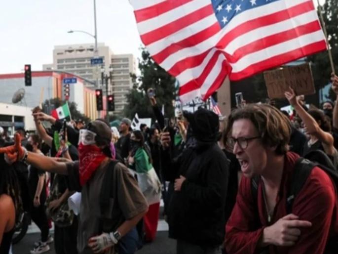 Protests have been going on in Los Angeles for 5 days, donald trump deployed Marines and National Guard; What is the real reason for the protests? | लॉस एंजेलिसमध्ये ५ दिवसांपासून निदर्शने सुरू, ट्रम्प यांनी मरीन अन् नॅशनल गार्ड तैनात केले; विरोधाचं नेमकं कारण काय? Protests have been going on in Los Angeles for 5 days, donald trump deployed Marines and National Guard; What is the real reason for the protests? | लॉस एंजेलिसमध्ये ५ दिवसांपासून निदर्शने सुरू, ट्रम्प यांनी मरीन अन् नॅशनल गार्ड तैनात केले; विरोधाचं नेमकं कारण काय?