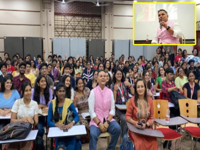 in mumbai heartwarming chat with amish tripathi st xavier malhar painted stories students happy | अमिश त्रिपाठींशी दिलखुलास गप्पा; सेंट झेवियर्सच्या 'मल्हार'मध्ये रंगले किस्से, विद्यार्थी खूश in mumbai heartwarming chat with amish tripathi st xavier malhar painted stories students happy | अमिश त्रिपाठींशी दिलखुलास गप्पा; सेंट झेवियर्सच्या 'मल्हार'मध्ये रंगले किस्से, विद्यार्थी खूश