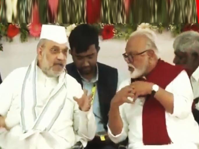 ncp ap group mla chhagan bhujbal first reaction over what exactly discussion on stage with bjp union minister amit shah at nashik event | अमित शाह यांच्यासोबत काय चर्चा झाली? दिल्लीला बोलावले आहे का? छगन भुजबळांनी सगळे सांगितले ncp ap group mla chhagan bhujbal first reaction over what exactly discussion on stage with bjp union minister amit shah at nashik event | अमित शाह यांच्यासोबत काय चर्चा झाली? दिल्लीला बोलावले आहे का? छगन भुजबळांनी सगळे सांगितले