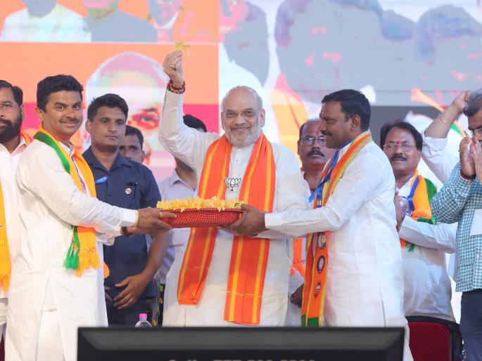 12 lakh crore Scam by upa govt criticized by amit shah | खिचडी सरकारकडून १२ लाख कोटींचा घोटाळा; अमित शाह यांचा महाआघाडीवर आरोप 12 lakh crore Scam by upa govt criticized by amit shah | खिचडी सरकारकडून १२ लाख कोटींचा घोटाळा; अमित शाह यांचा महाआघाडीवर आरोप