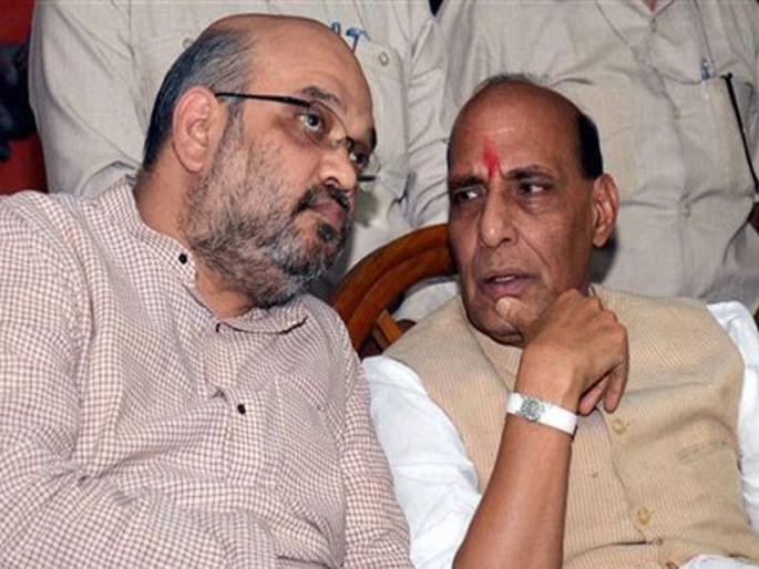 nrc assam issue amit shah and rajnath singh gives contradictory statement | Assam NRC Draft: अमित शहांची भाजपाला शाबासकी; पण राजनाथ सिंहांनी पाडलं तोंडघशी nrc assam issue amit shah and rajnath singh gives contradictory statement | Assam NRC Draft: अमित शहांची भाजपाला शाबासकी; पण राजनाथ सिंहांनी पाडलं तोंडघशी