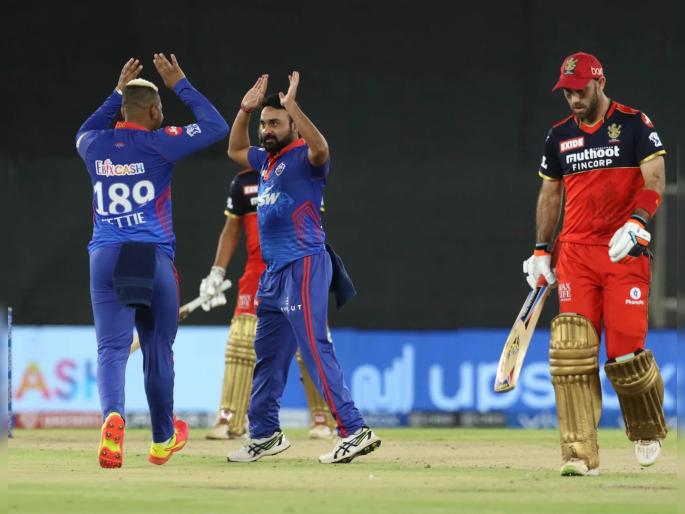 IPL 2021, RCB Vs DC  T20 Live Score Update : Amit Mishra applies saliva on ball, umpire gives first warning | IPL 2021, RCB Vs DC T20 Live : अमित मिश्रानं मोठी चूक केली; नशीब अम्पायर्सनी फक्त ताकिद दिली, नाहीतर..