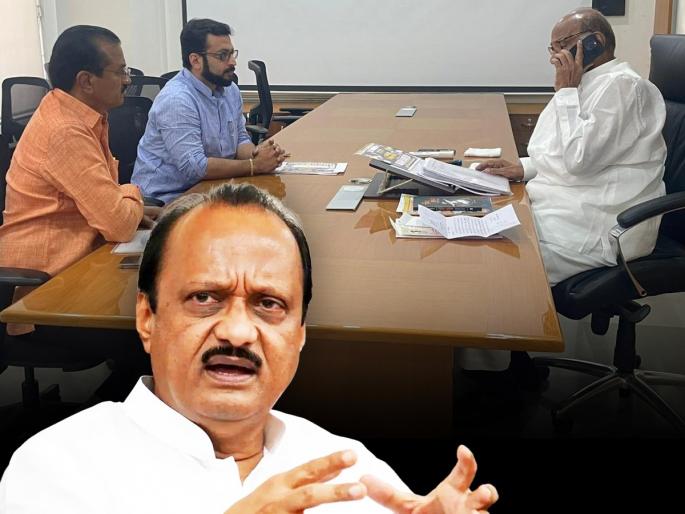 Ajit pawars open challenge shirur ncp mp Amol Kolhe meets sharad pawar in pune | अजितदादांचं ओपन चॅलेंज, दुसऱ्या दिवशी अमोल कोल्हे थेट पवारांच्या भेटीला; बाहेर पडताच म्हणाले... Ajit pawars open challenge shirur ncp mp Amol Kolhe meets sharad pawar in pune | अजितदादांचं ओपन चॅलेंज, दुसऱ्या दिवशी अमोल कोल्हे थेट पवारांच्या भेटीला; बाहेर पडताच म्हणाले...