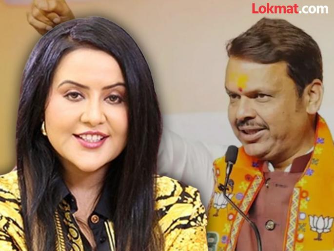Maharashtra CM-designate Devendra Fadnavis's wife, Amruta Fadnavis arrives at venue of the oath ceremony | "....म्हणून देवेंद्रजी पुन्हा आले"; 'होम मिनिस्टर' अमृता फडणवीसांकडून 'चीफ मिनिस्टर'चं कौतुक
