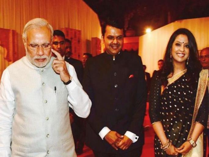Amruta Fadnavis gives birthday wishes to PM as Father of our Nation | मिसेस मुख्यमंत्र्यांच्या पंतप्रधानांना 'राष्ट्रपिता' म्हणत वाढदिवसाच्या शुभेच्छा 