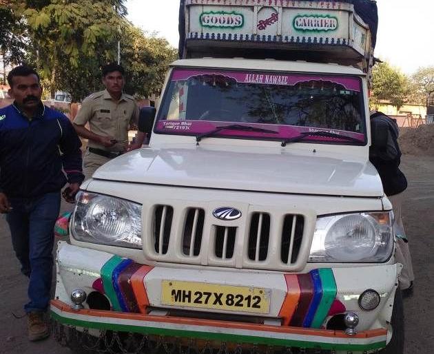 Illegal traffic of livestock in Tiwasa on Amravati road |  अमरावती मार्गावरील तिवसा येथे दिवसाढवळ्या जनावरांची अवैध वाहतूक