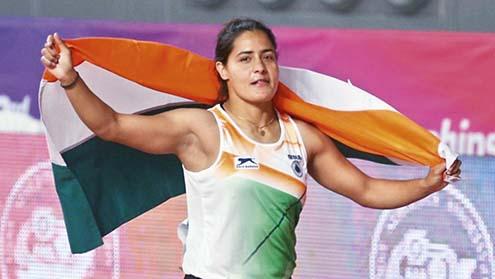 Annu Rani, who made a historic appearance in the tournament | भालाफेक स्पर्धेत ऐतिहासिक कामगिरी करणारी अन्नू राणी Annu Rani, who made a historic appearance in the tournament | भालाफेक स्पर्धेत ऐतिहासिक कामगिरी करणारी अन्नू राणी