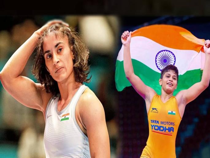 Antim Panghal says he will try to do better than Vinesh Phogat in Asian Games 2023  | "विनेश फोगाट चांगली कुस्तीपटू आहे पण...", अंतिम पंघालनं आशियाई स्पर्धेसाठी फुंकलं रणशिंग Antim Panghal says he will try to do better than Vinesh Phogat in Asian Games 2023  | "विनेश फोगाट चांगली कुस्तीपटू आहे पण...", अंतिम पंघालनं आशियाई स्पर्धेसाठी फुंकलं रणशिंग
