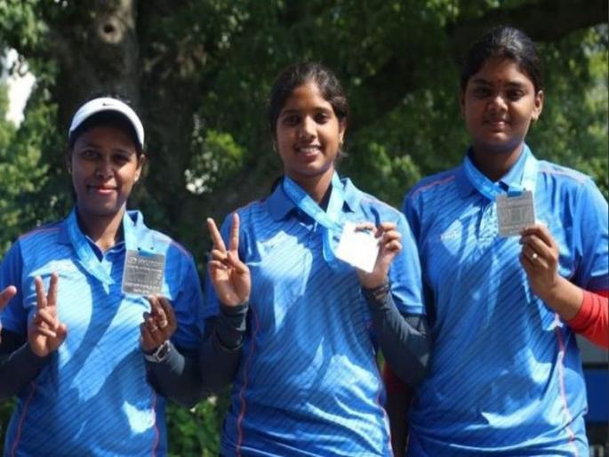 Archery World Cup: Indian women's team silver medal | तिरंदाजी विश्वचषक : भारतीय महिला संघाला रौप्यपदक Archery World Cup: Indian women's team silver medal | तिरंदाजी विश्वचषक : भारतीय महिला संघाला रौप्यपदक