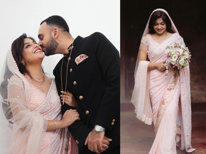 malayalam actress archana kavi married second time with rick varghese | प्रसिद्ध अभिनेत्रीने ख्रिश्चन पद्धतीने केलं दुसरं लग्न, गुलाबी साडीत दिसतेय सुंदर; कोण आहे ही? malayalam actress archana kavi married second time with rick varghese | प्रसिद्ध अभिनेत्रीने ख्रिश्चन पद्धतीने केलं दुसरं लग्न, गुलाबी साडीत दिसतेय सुंदर; कोण आहे ही?