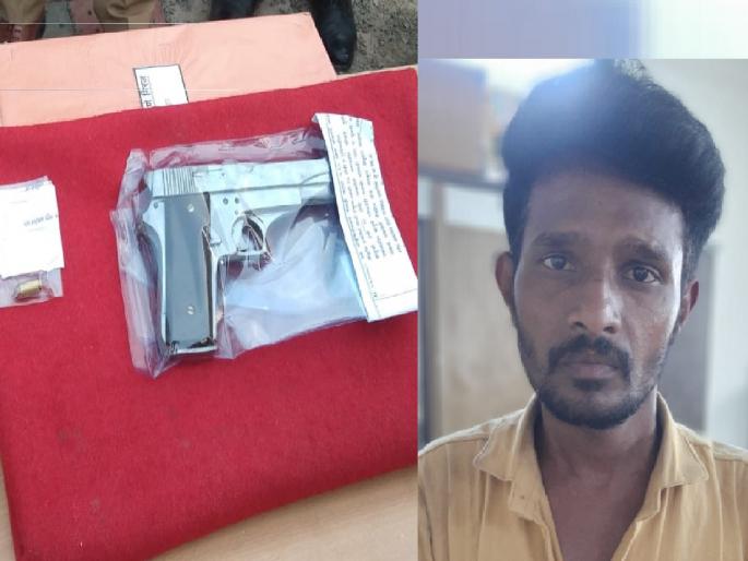 Youth from Chikkodi arrested in Miraj for carrying pistol to murder wife on suspicion of extramarital affair | Sangli Crime: अनैतिक संबंधाचा संशय, पत्नीच्या खुनासाठी खरेदी केले पिस्तूल; पण... Youth from Chikkodi arrested in Miraj for carrying pistol to murder wife on suspicion of extramarital affair | Sangli Crime: अनैतिक संबंधाचा संशय, पत्नीच्या खुनासाठी खरेदी केले पिस्तूल; पण...
