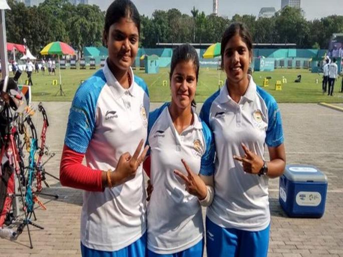 Asian Games 2018: Silver medal for Indian women archers | Asian Games 2018 : भारतीय महिला तिरंदाजांना रौप्यपदक Asian Games 2018: Silver medal for Indian women archers | Asian Games 2018 : भारतीय महिला तिरंदाजांना रौप्यपदक